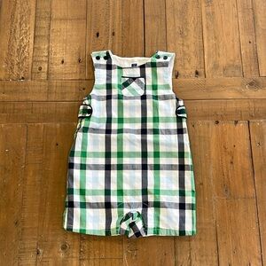 Janie and jack green plaid Jon Jon